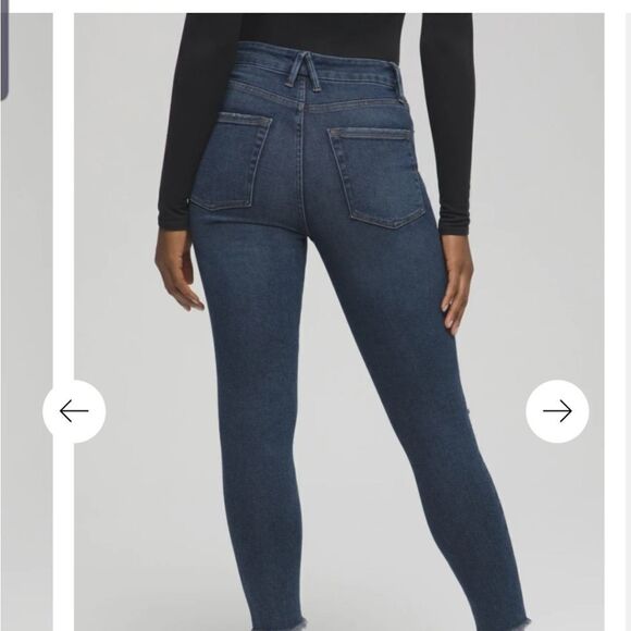 Good American GOOD LEGS CROP FRAY HEM Sz 8/29 - Picture 2 of 6